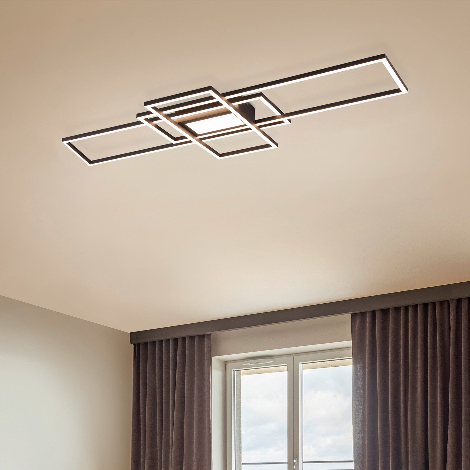 Irvie - LED Flush Ceiling Light Black