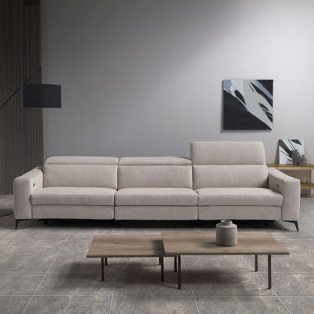 3 Seat Maxi Sofa With 2 Power Recliners In Microfibre