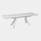 Scanno - 160cm Extending Dining Table In Matt White Ceramic with White Legs