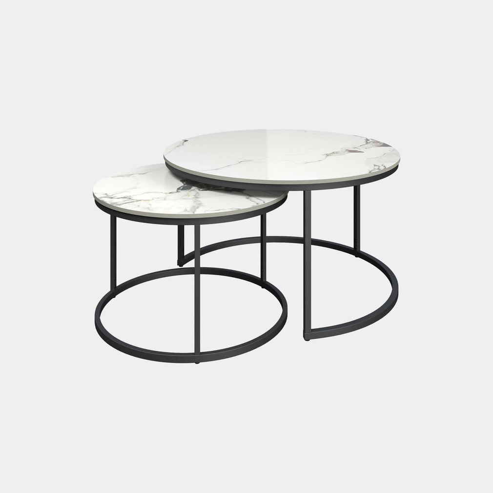 Venice Coffee Table Set White Ceramic