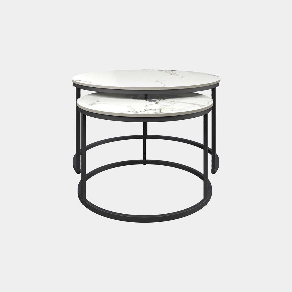 Venice Coffee Table Set White Ceramic