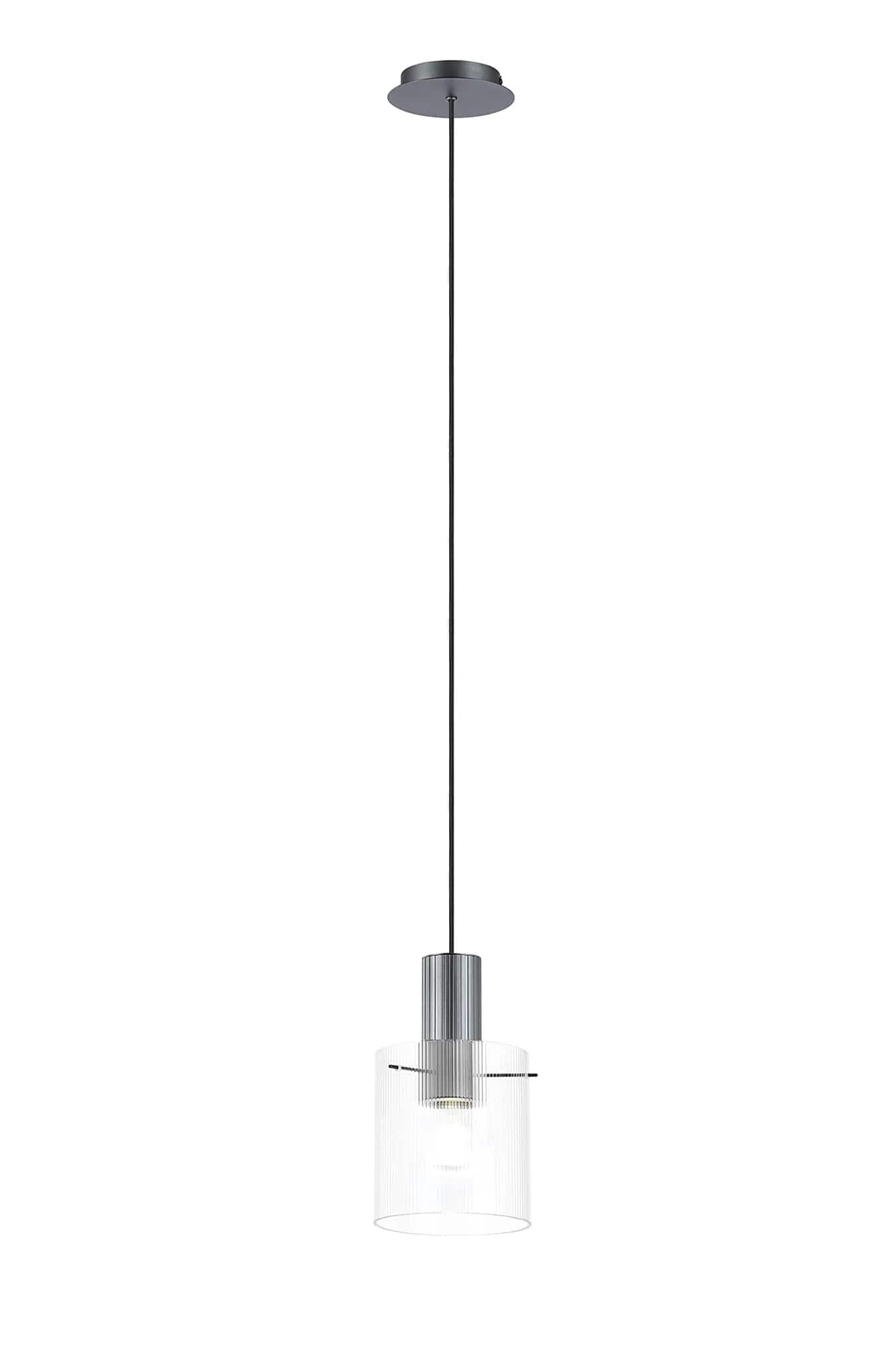 Rizzi - Ribbed Clear Pendant