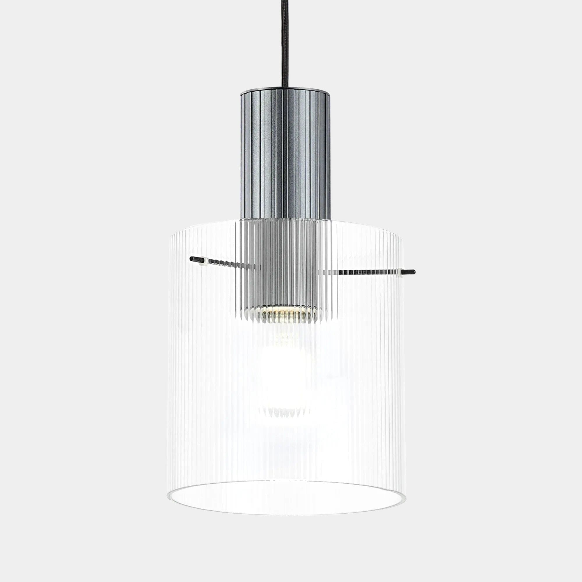 Rizzi Ribbed Clear Pendant