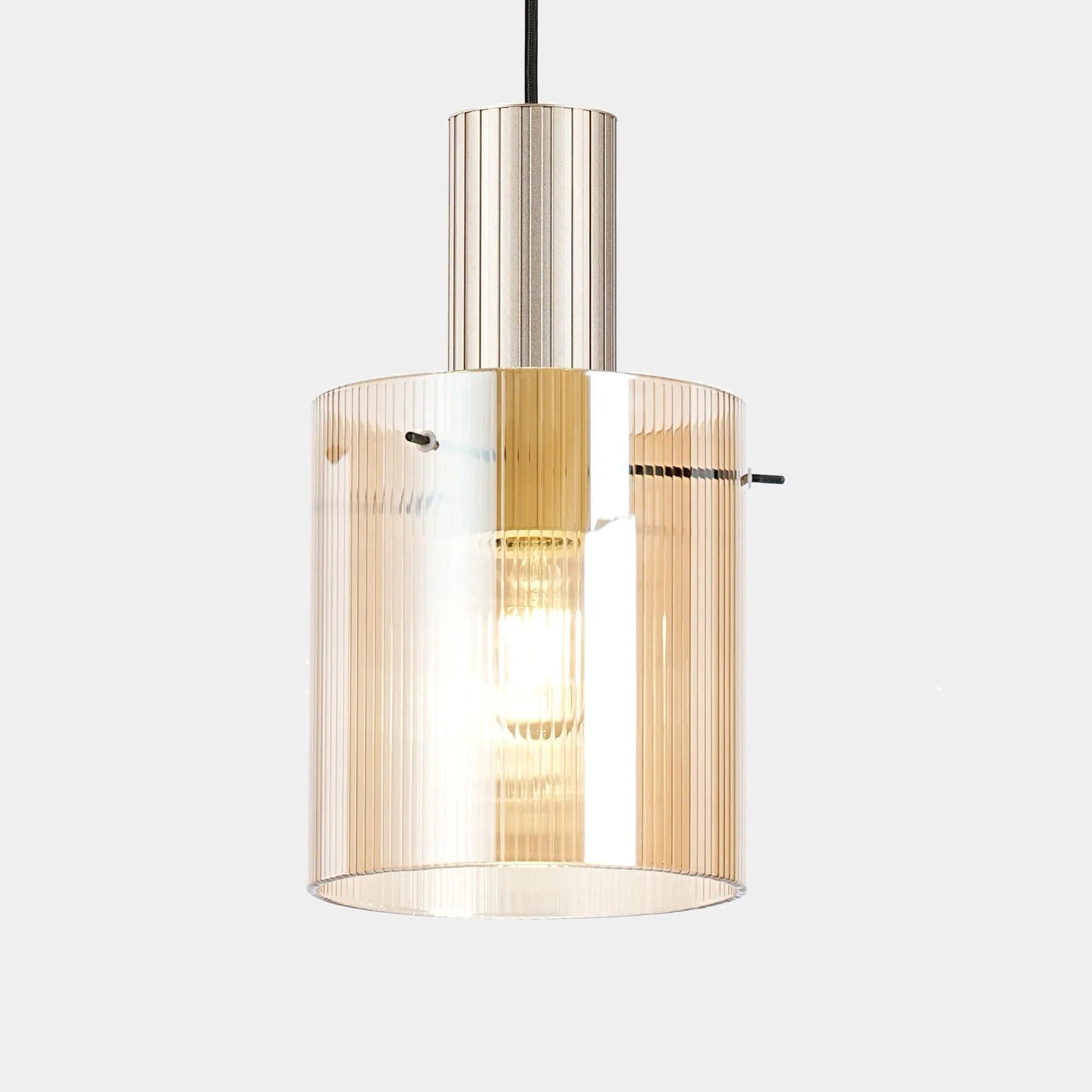 Rizzi Ribbed Narrow Amber Pendant (NC)