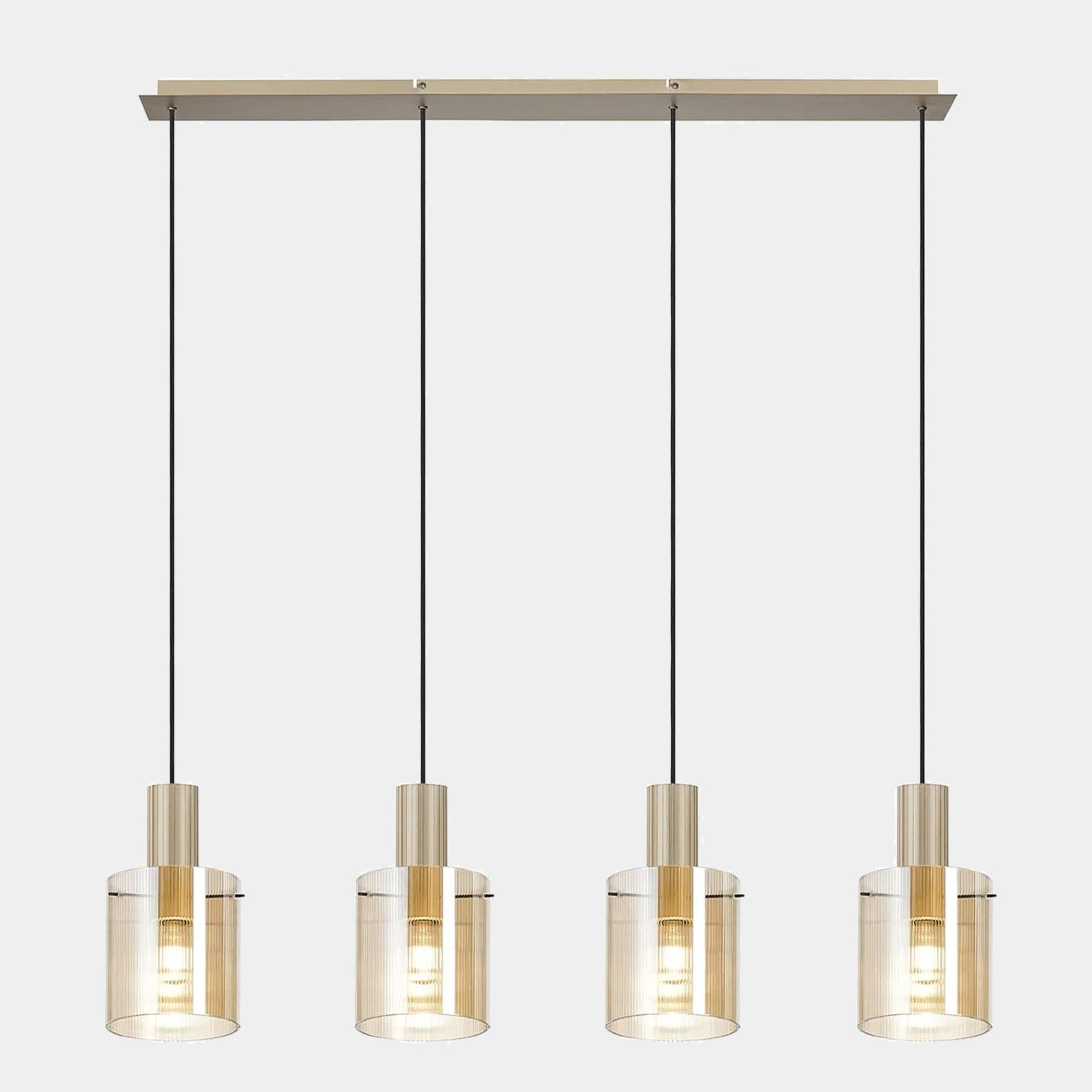 Rizzi Amber - Pendant Ceiling Light, 4 Light