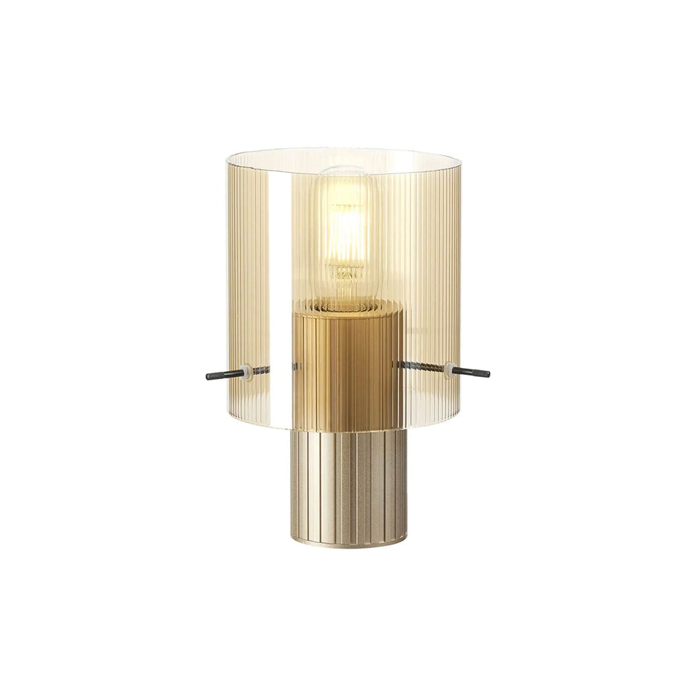 Rizzi - Amber Ribbed Table Lamp