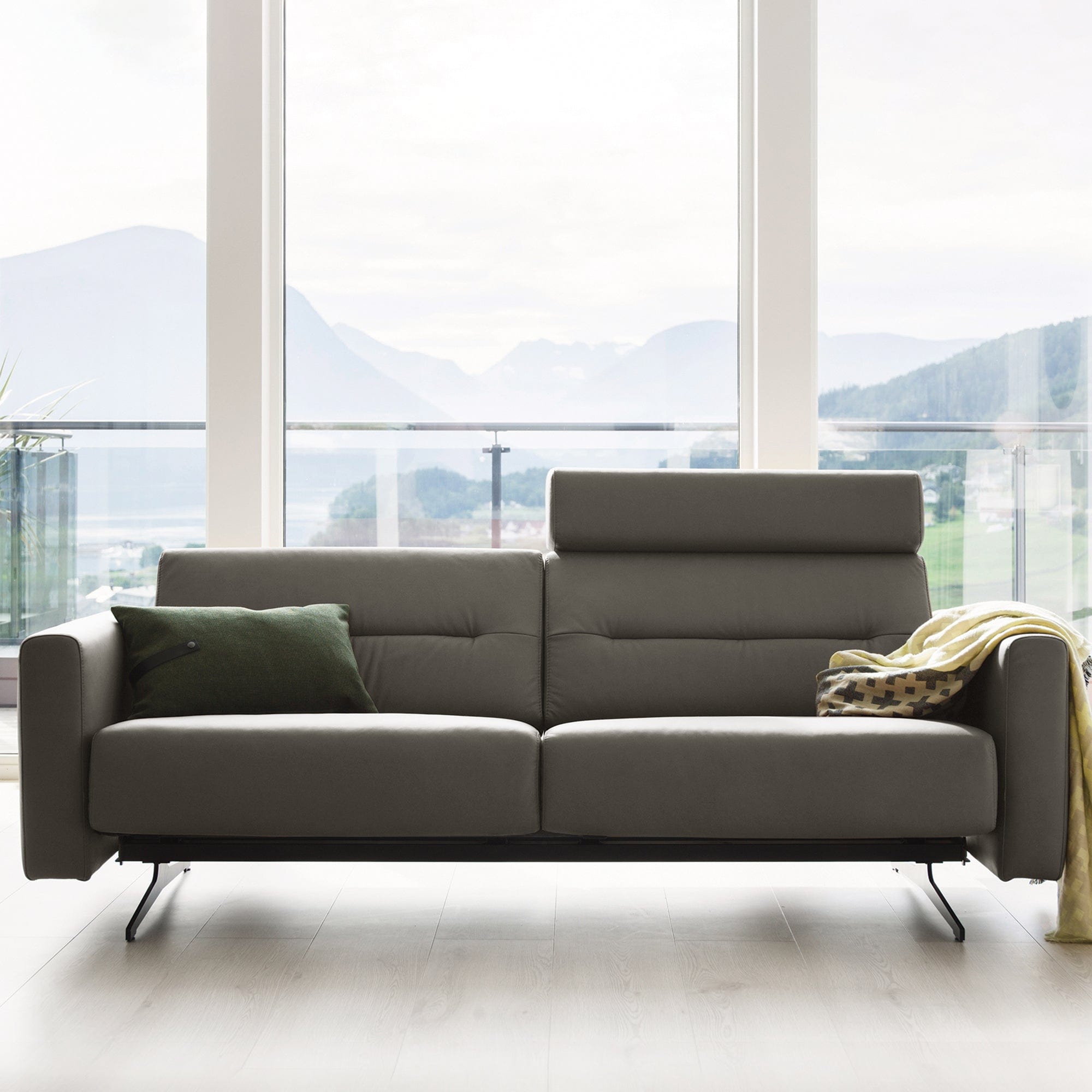 2.5s Seat Sofa With S2 Arms In Leather Paloma