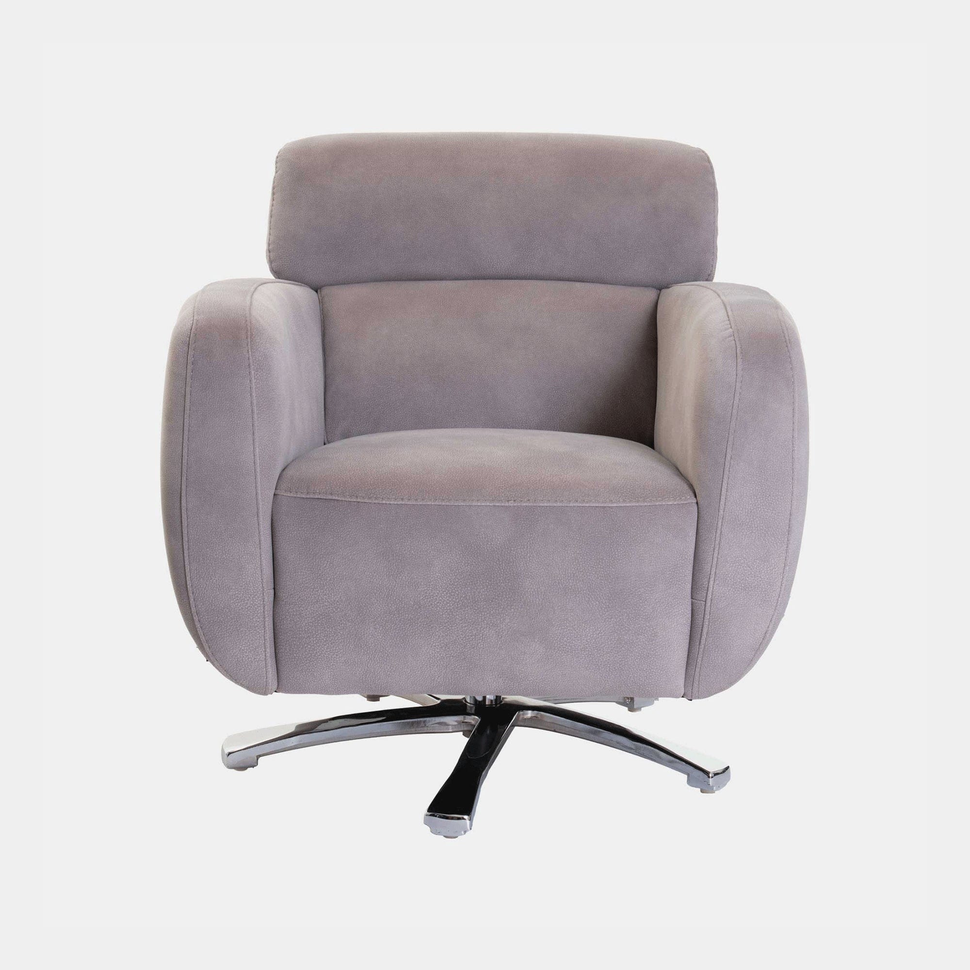 Swivel Chair with Chrome Frame In Fabric Peyton Marble