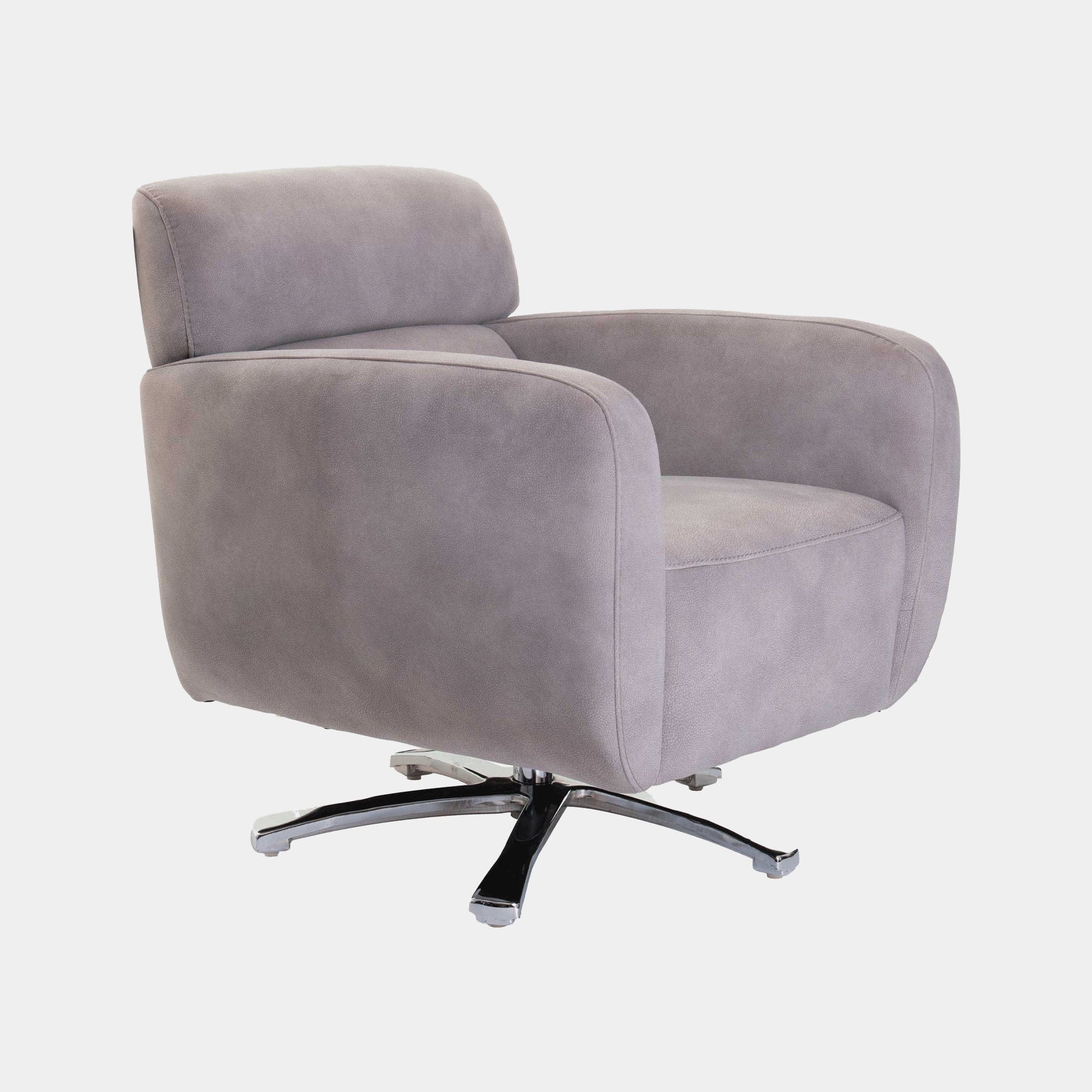 Swivel Chair with Chrome Frame In Fabric Peyton Marble