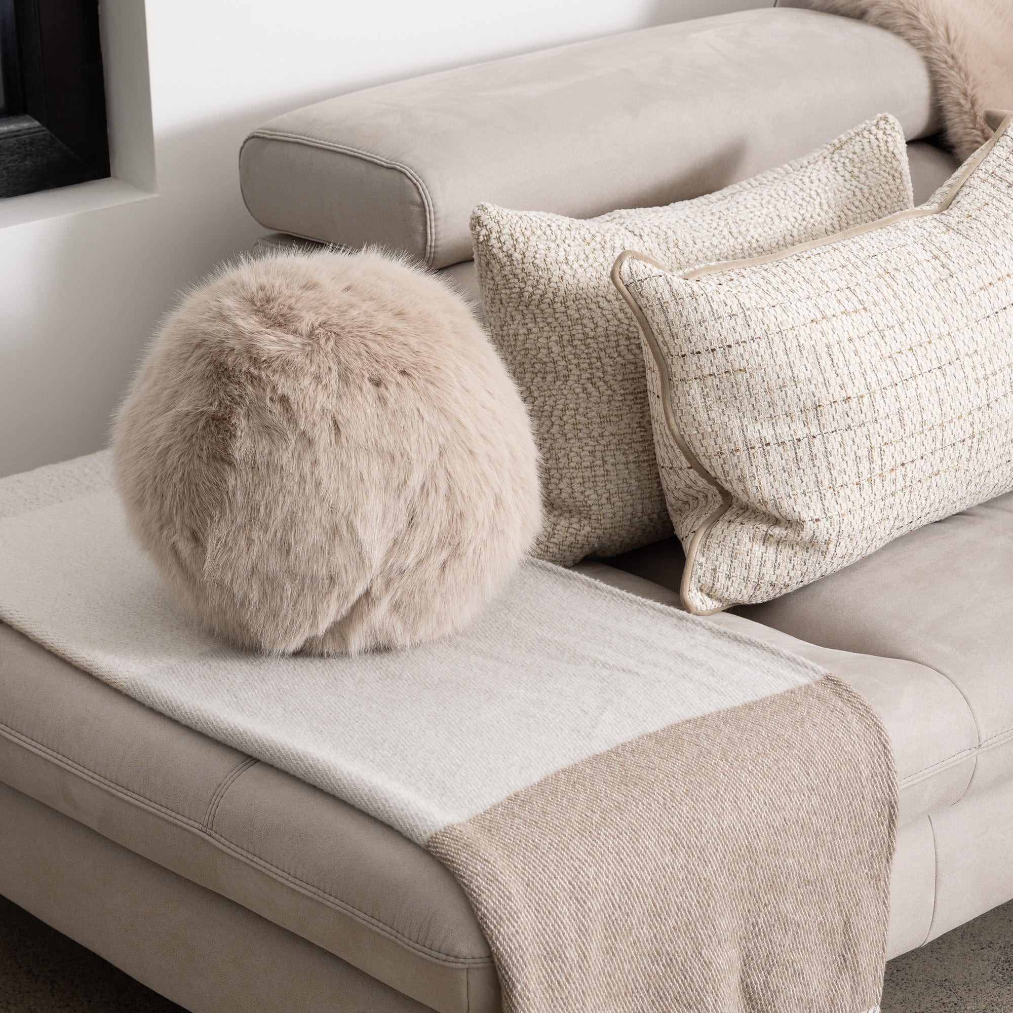 Tutu - Mink Round Cushion 30cm
