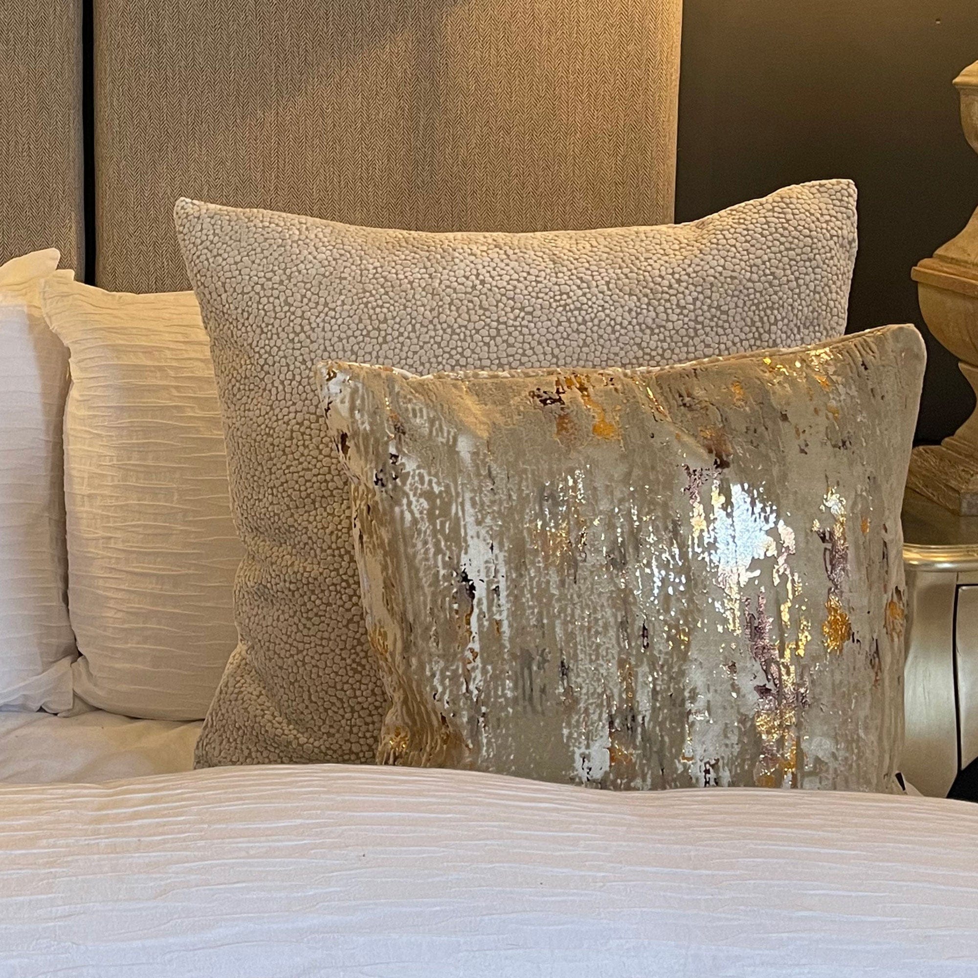 Rhapsody Gold Velvet Cushion 43x43cm