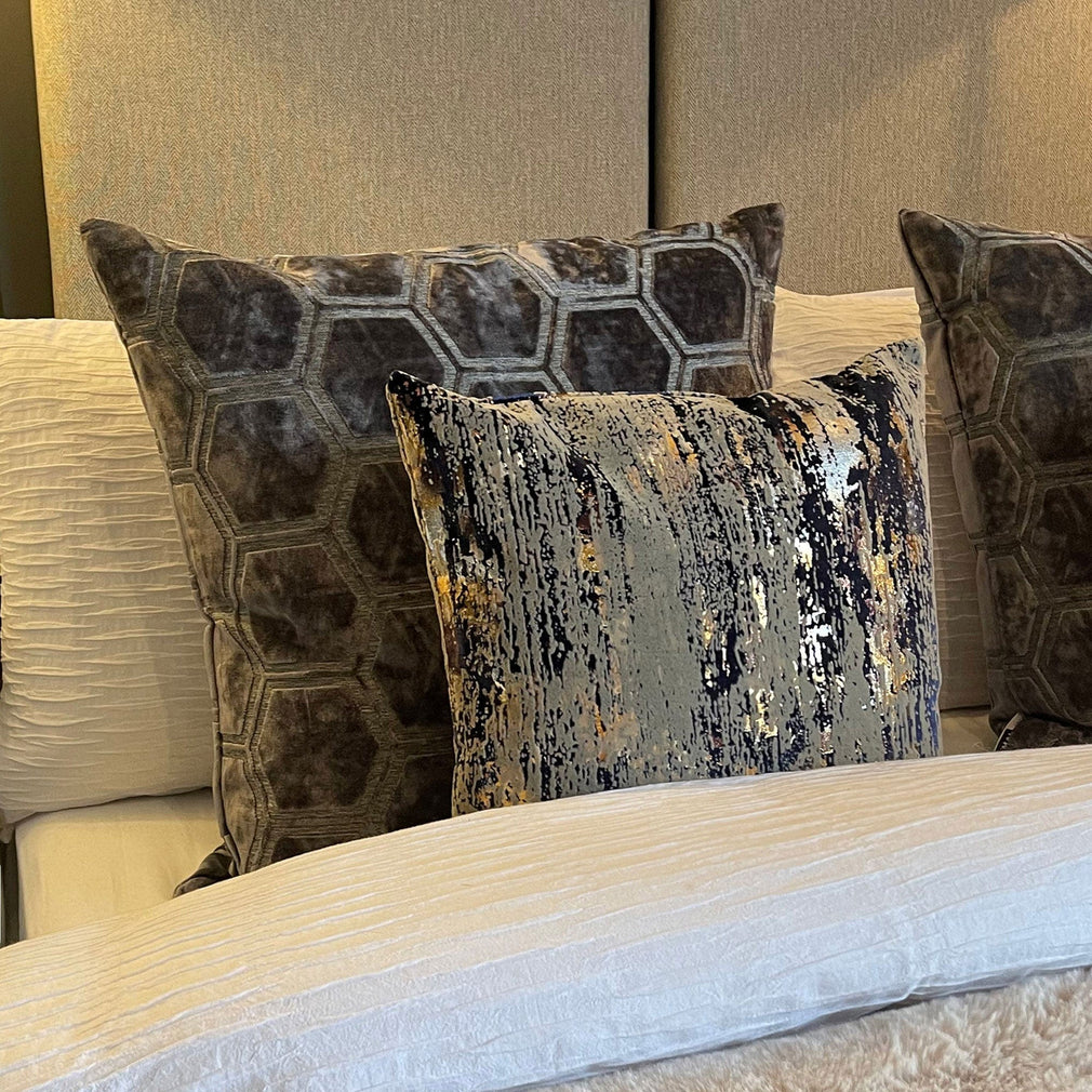 Rhapsody Navy Velvet Cushion 43x43cm