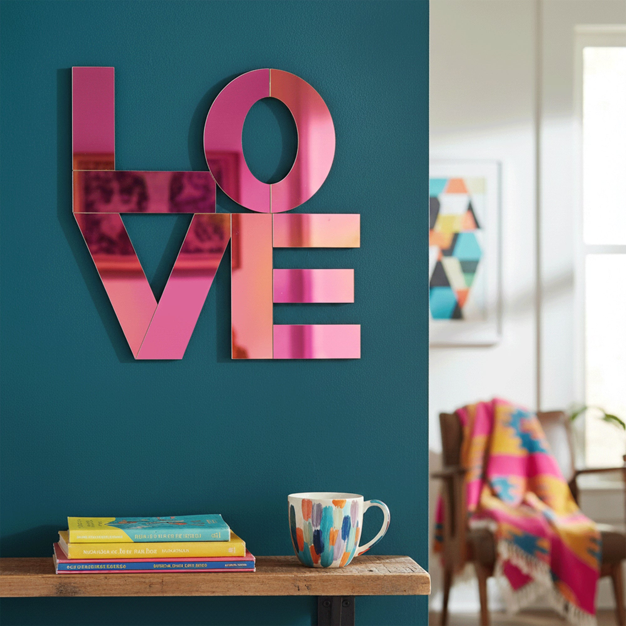 Letters of Love Wall Art 90 X 90 (WG)