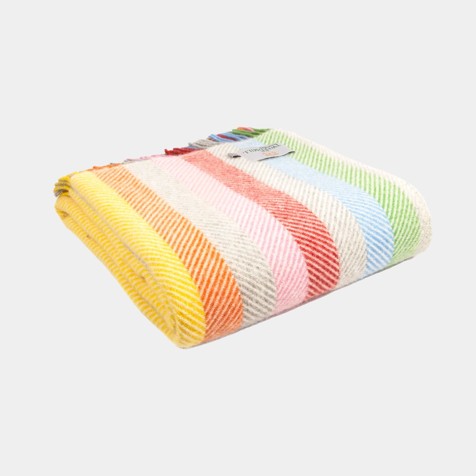 Tweedmill - Grey Stripe Rainbow Throw 150x183cm
