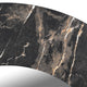Raven Faux Black Marble Round Mirror (WG)