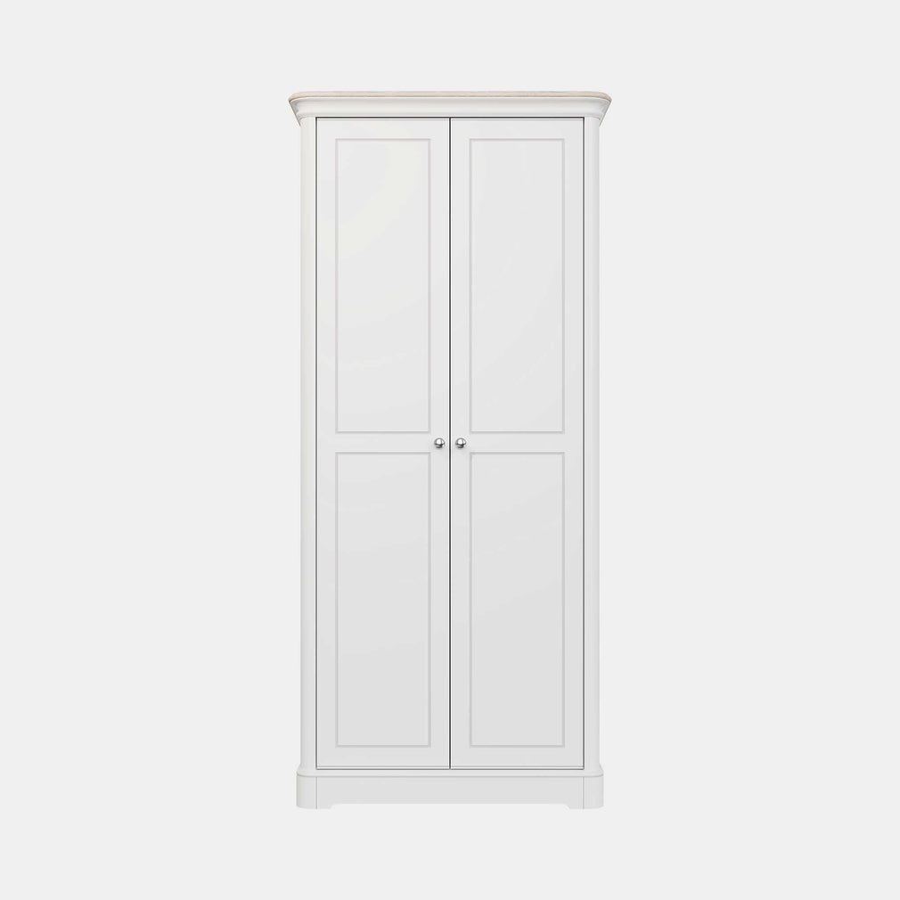 Aylesford - Full Hanging 2 Door Wardobe With Solid Oak Top