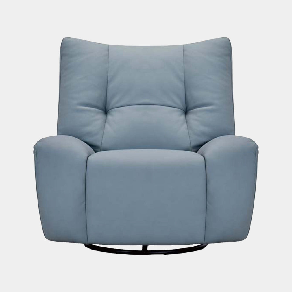 Puglia - Swivel Rocker Recliner Chair Inc Battery Pack In Leather