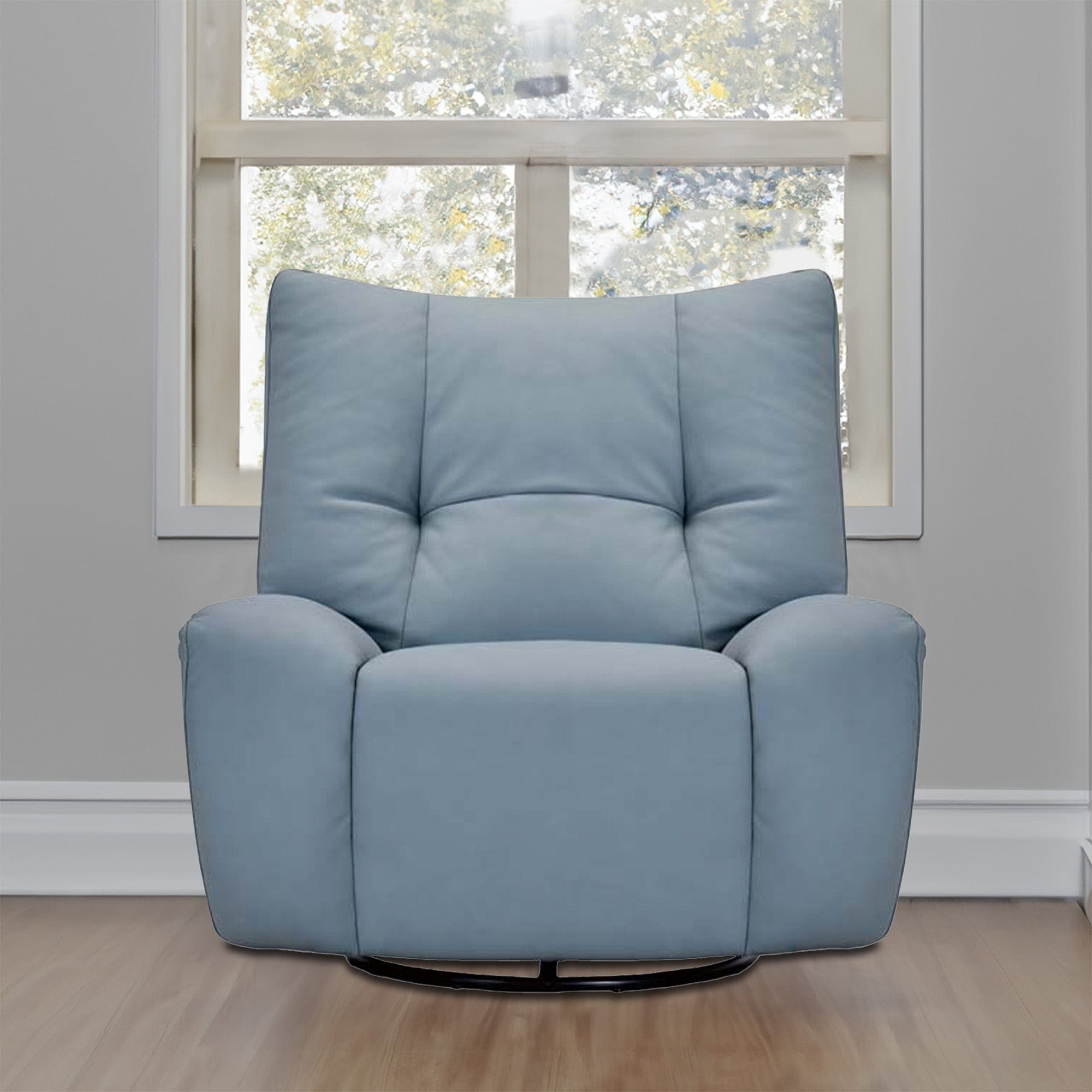 Puglia - Swivel Rocker Recliner Chair Inc Battery Pack In Leather