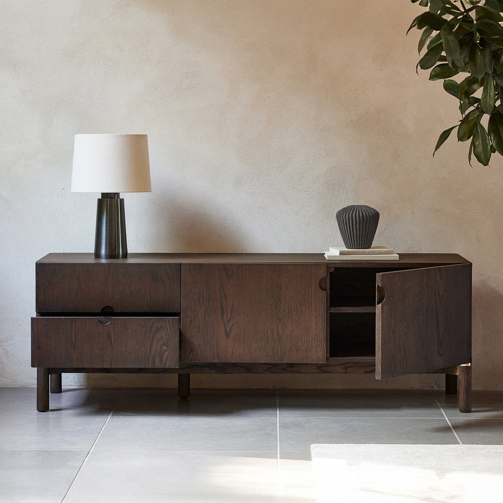 Genesis - 160cm TV Low Board In Espresso Oil Finish
