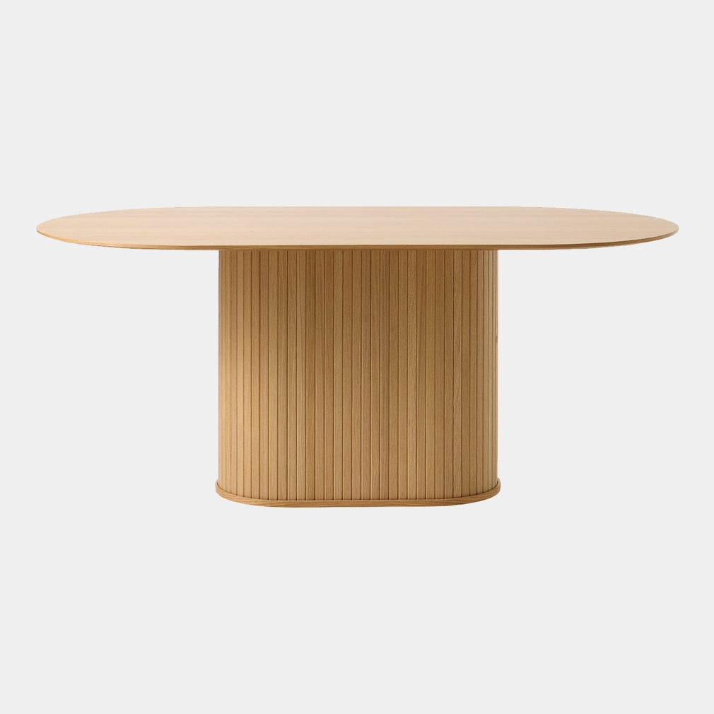 Eden - 180cm Oval Dining Table In Natural Oak Finish