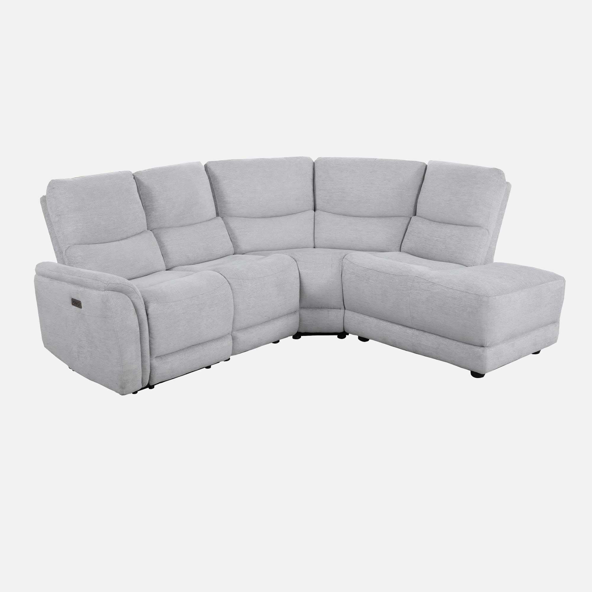 Riviera - RHF Chaise Corner Group With Power Recliner In Fabric