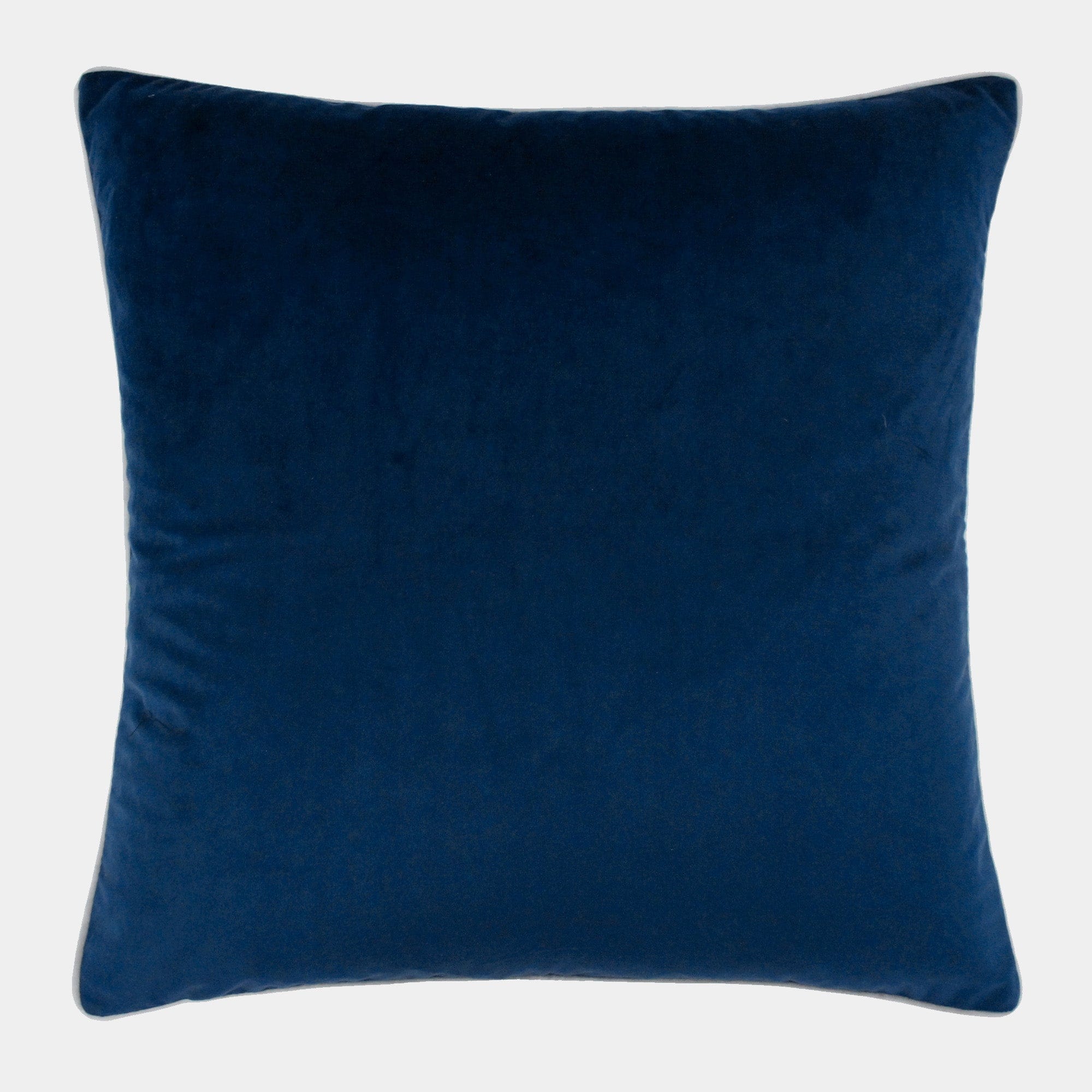 Havana - Navy/Silver Velvet Cushion 55x55cm