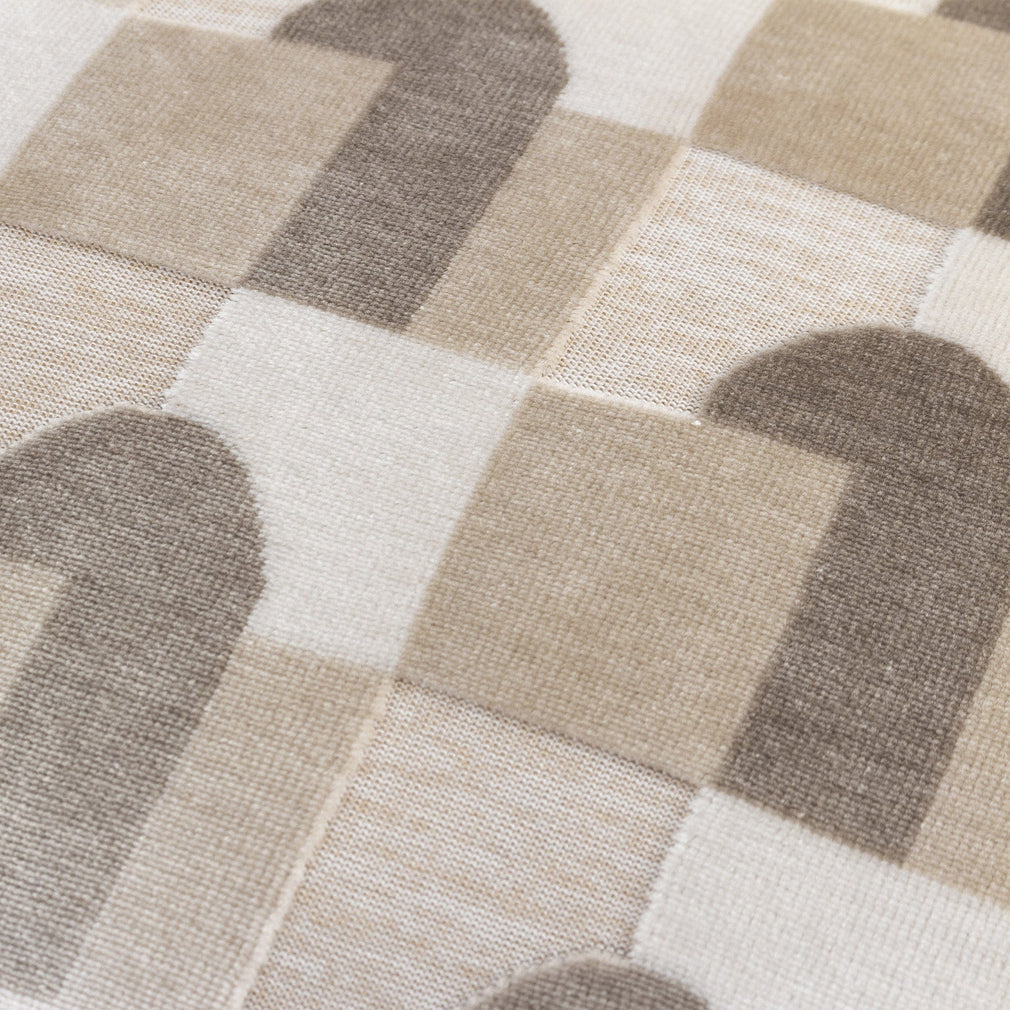 Marrakesh - Natural Cut Velvet Cushion 35x50cm
