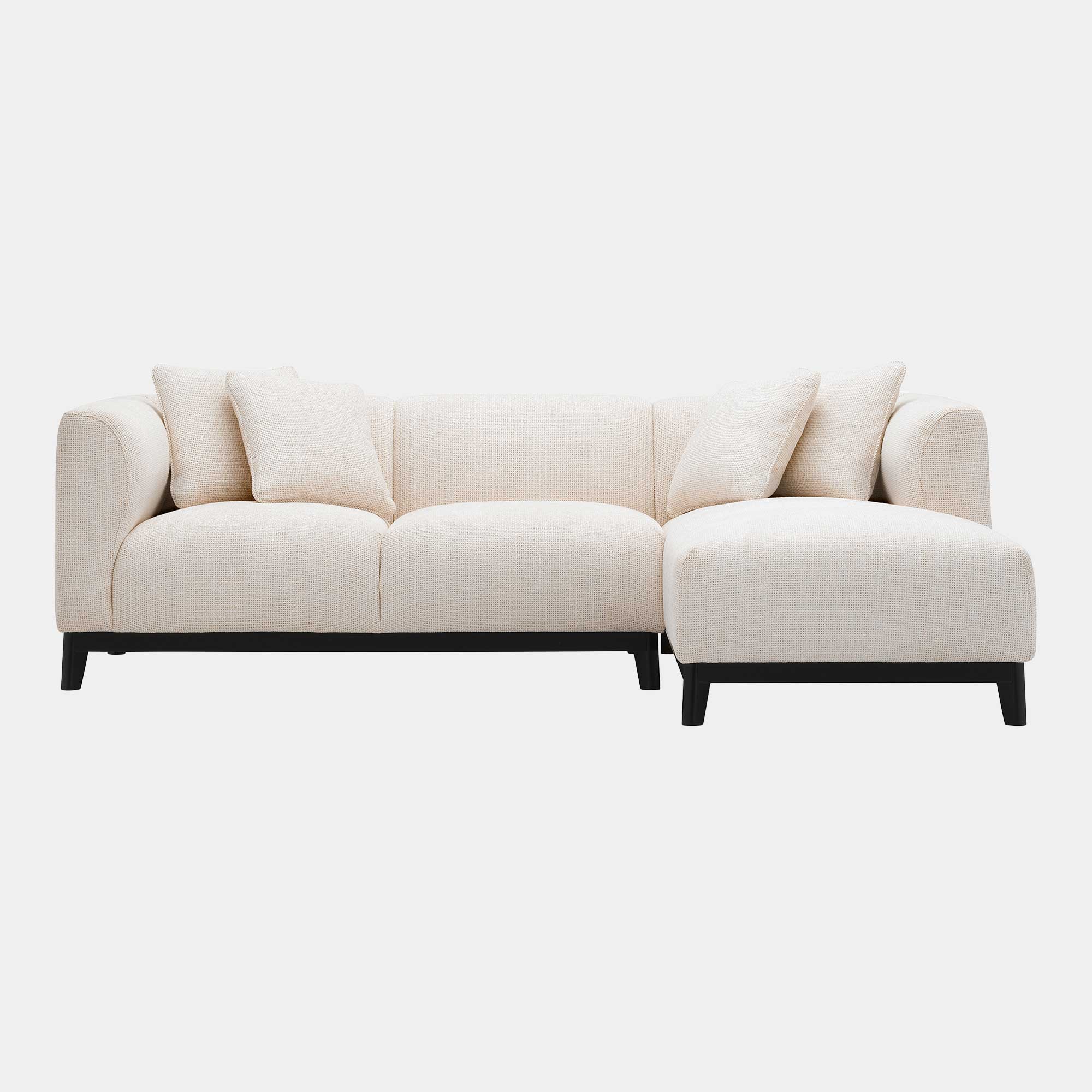 Eichholtz Corso - RHF Chaise Lounge Sofa In Fabric Lyssa Off-White