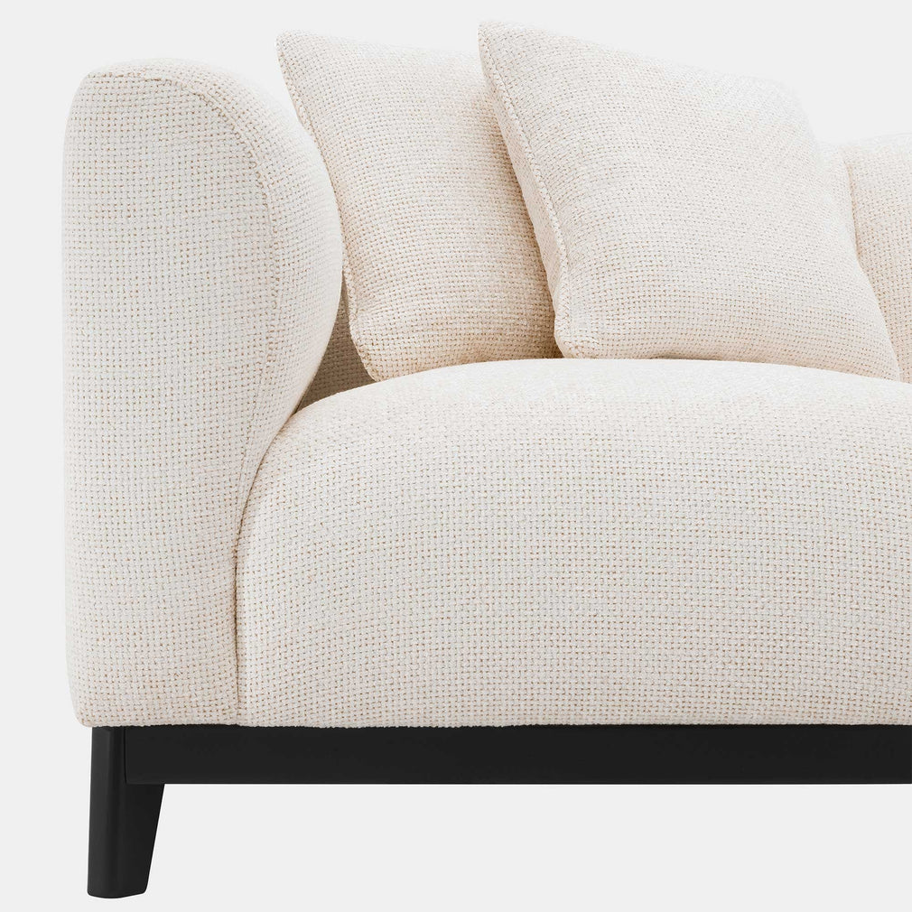 RHF Chaise Lounge Sofa In Fabric Lyssa Off-White