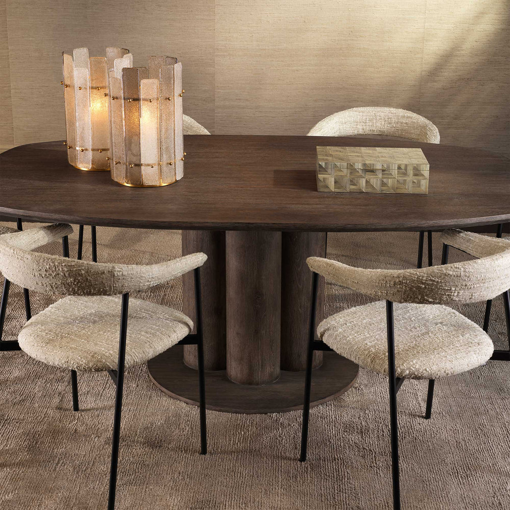 Westwood - 200cm Oval Dining Table - Silverstone Oak Veneer