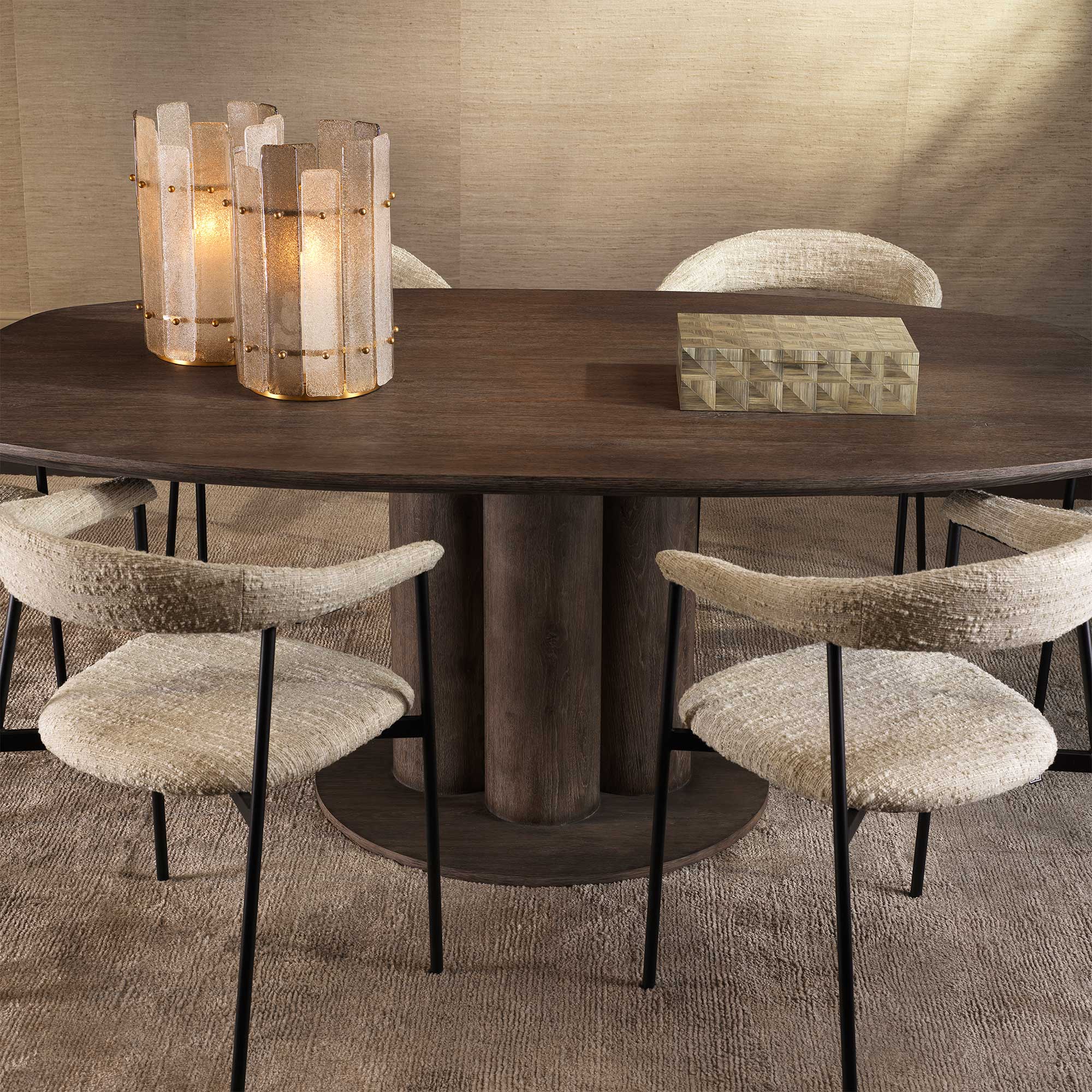 Westwood - 200cm Oval Dining Table - Silverstone Oak Veneer