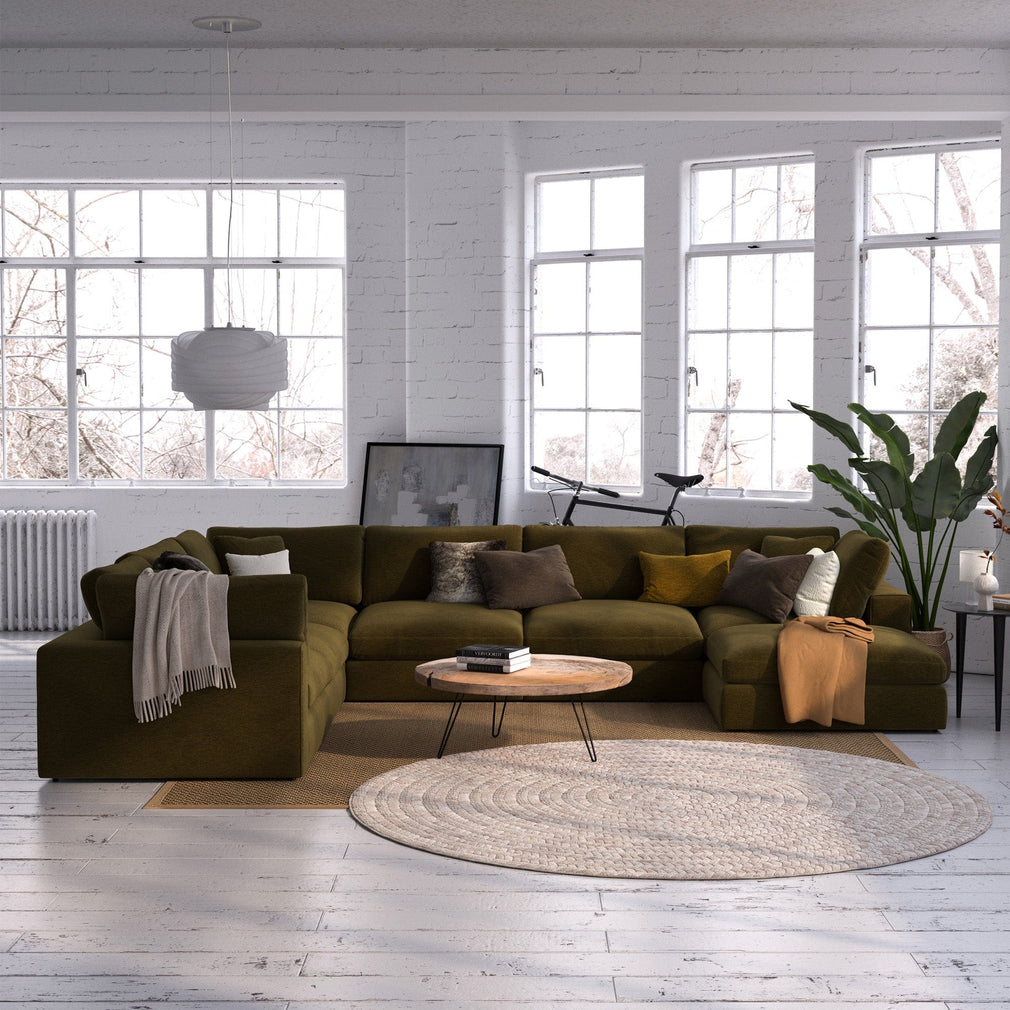 Vancouver - Extra Large Corner Group With RHF Footstool End In Fabric