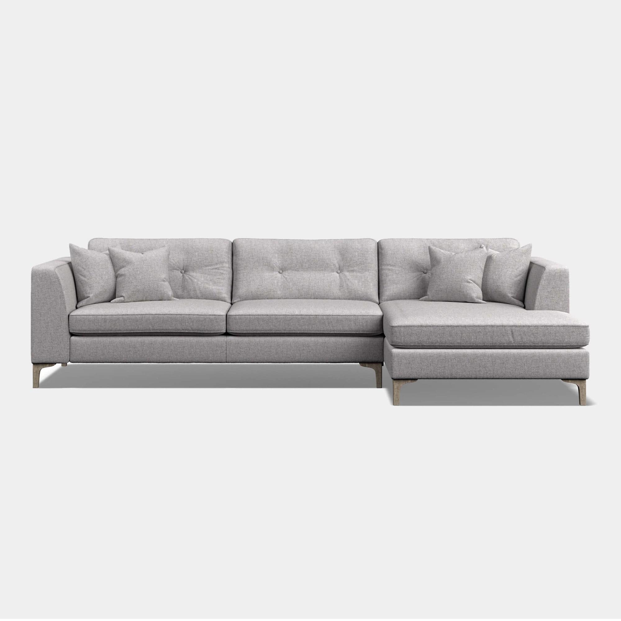 Aspen - Large RHF Standard Back Chaise Sofa In Fabric