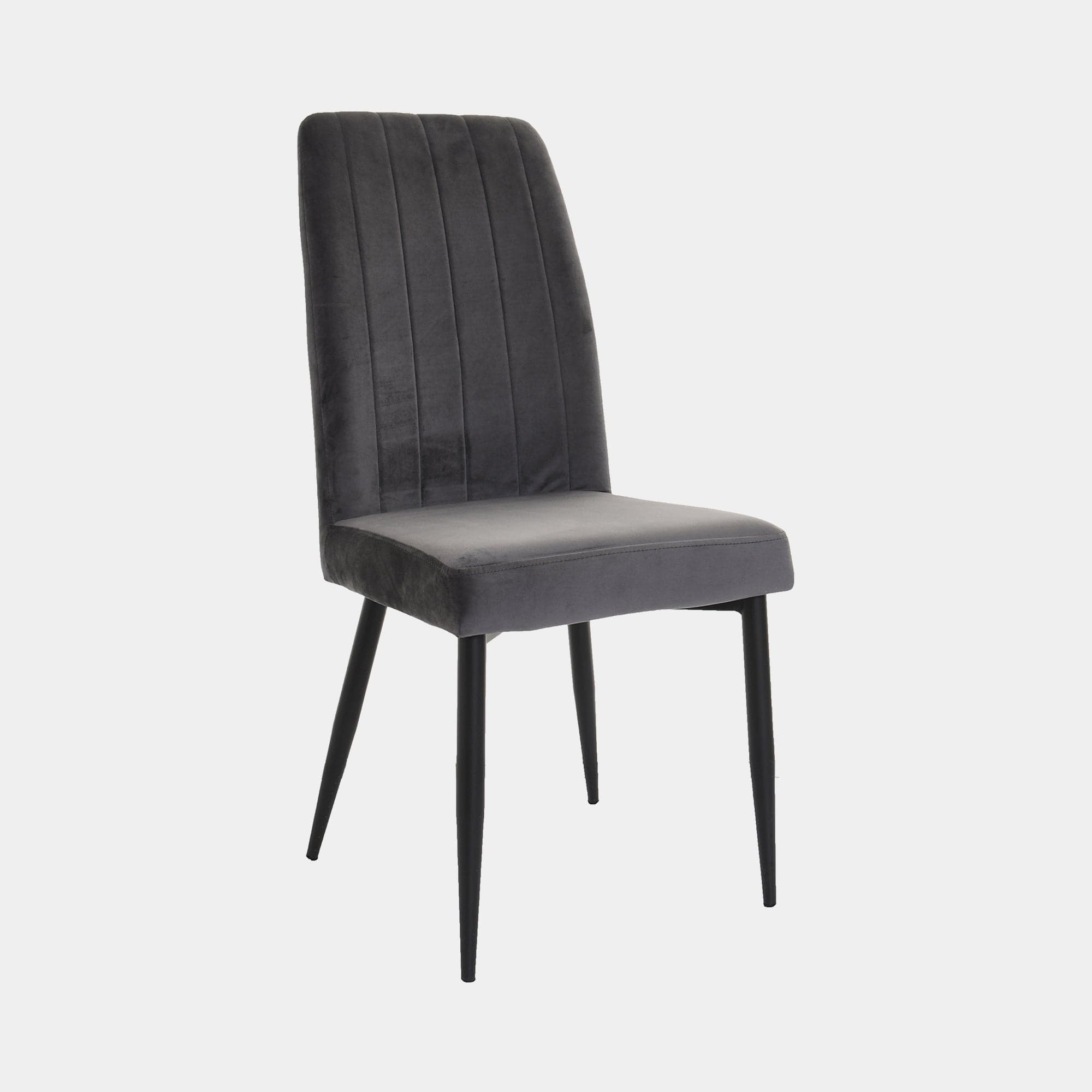 Terni - Velvet Dining Chair In Dark Grey