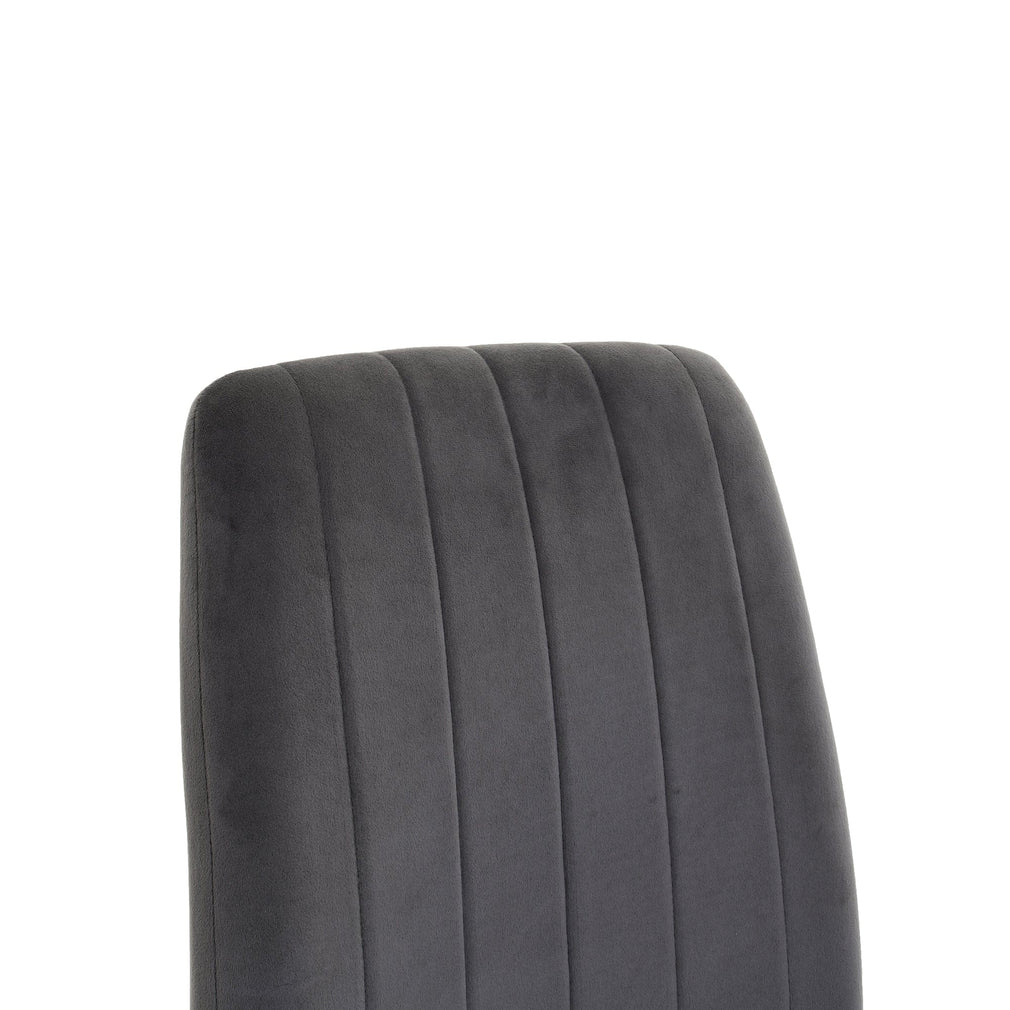 Terni - Velvet Dining Chair In Dark Grey