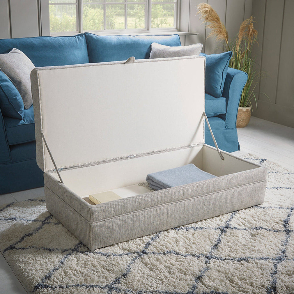 Large Rectangular Storage  Footstool 60cm x 120cm In Fabric Grade 1