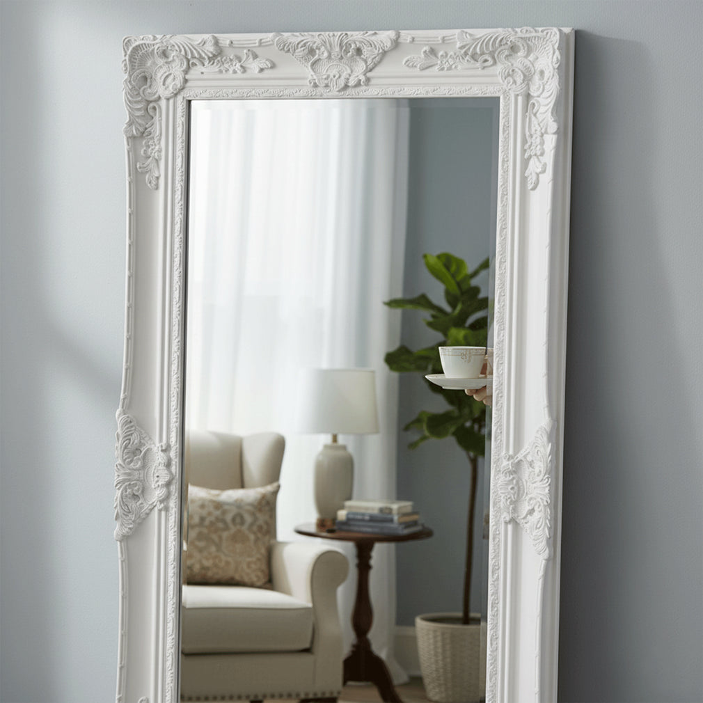 Windsor Swept Mirror White 170x84cm (WG)