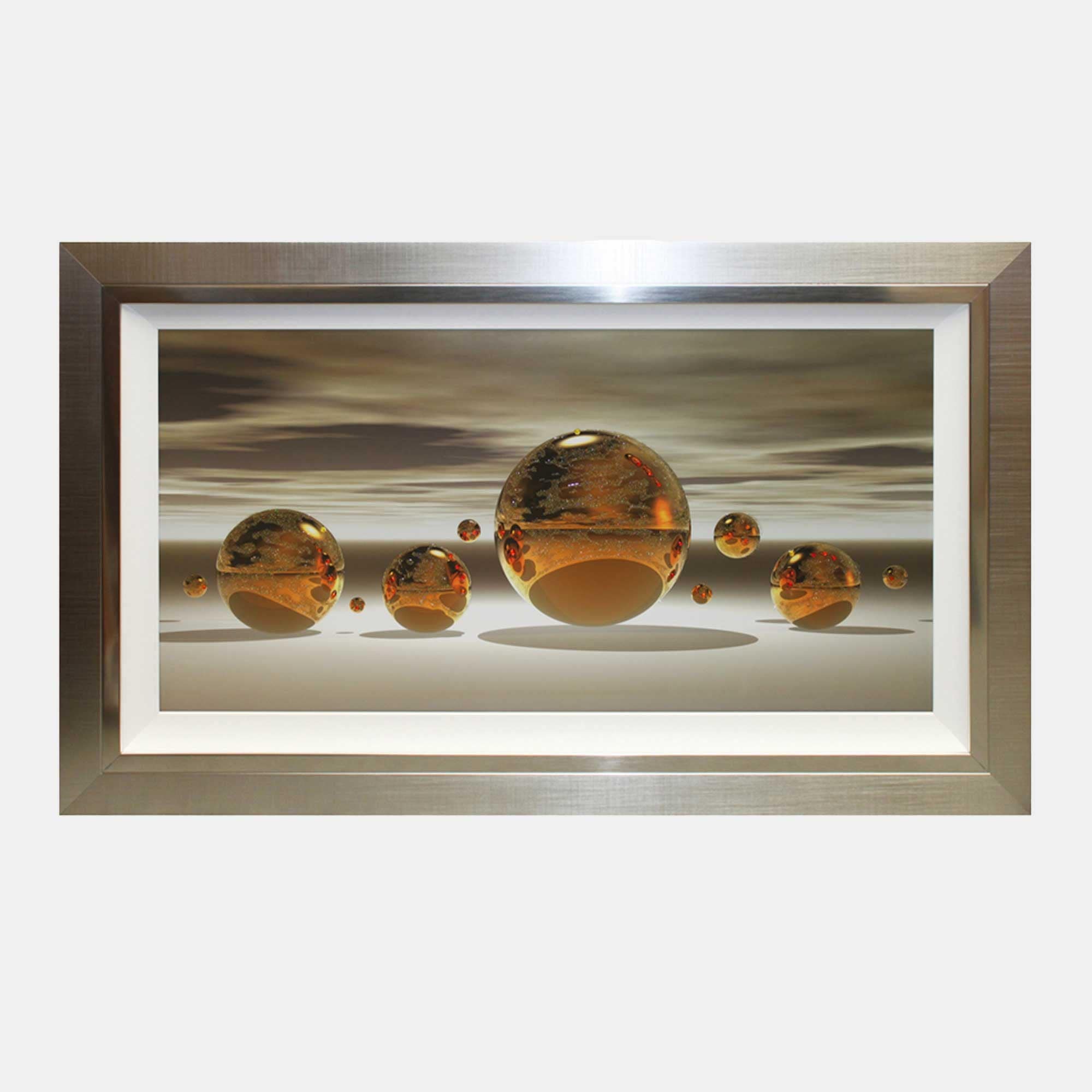 Golden Spheres - Liquid Art