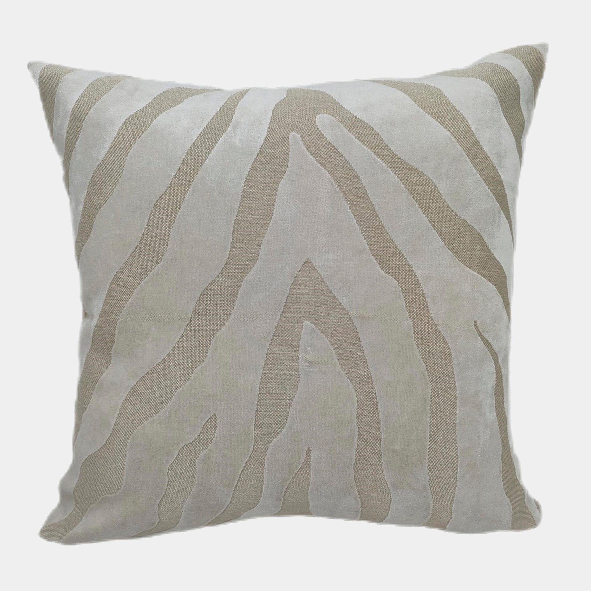 Zebra - Ivory Velvet Cushion 43x43cm