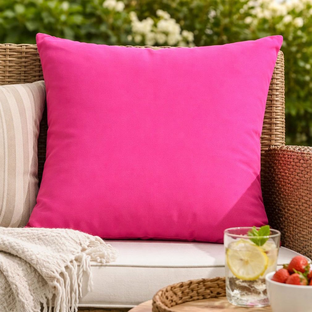 Plain - Pink Outdoor Cushion 43x43cm