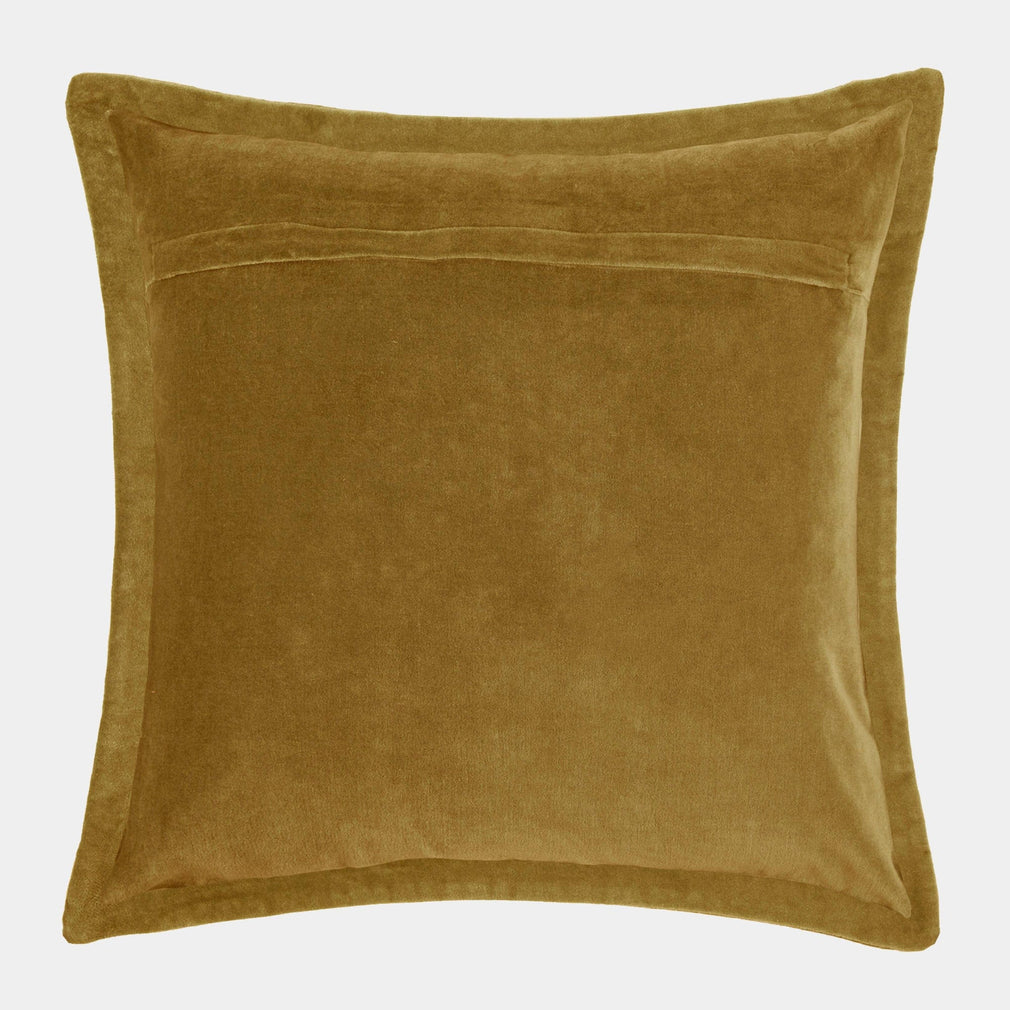 Emperor - Mustard Embroidered Cushion 55x55cm