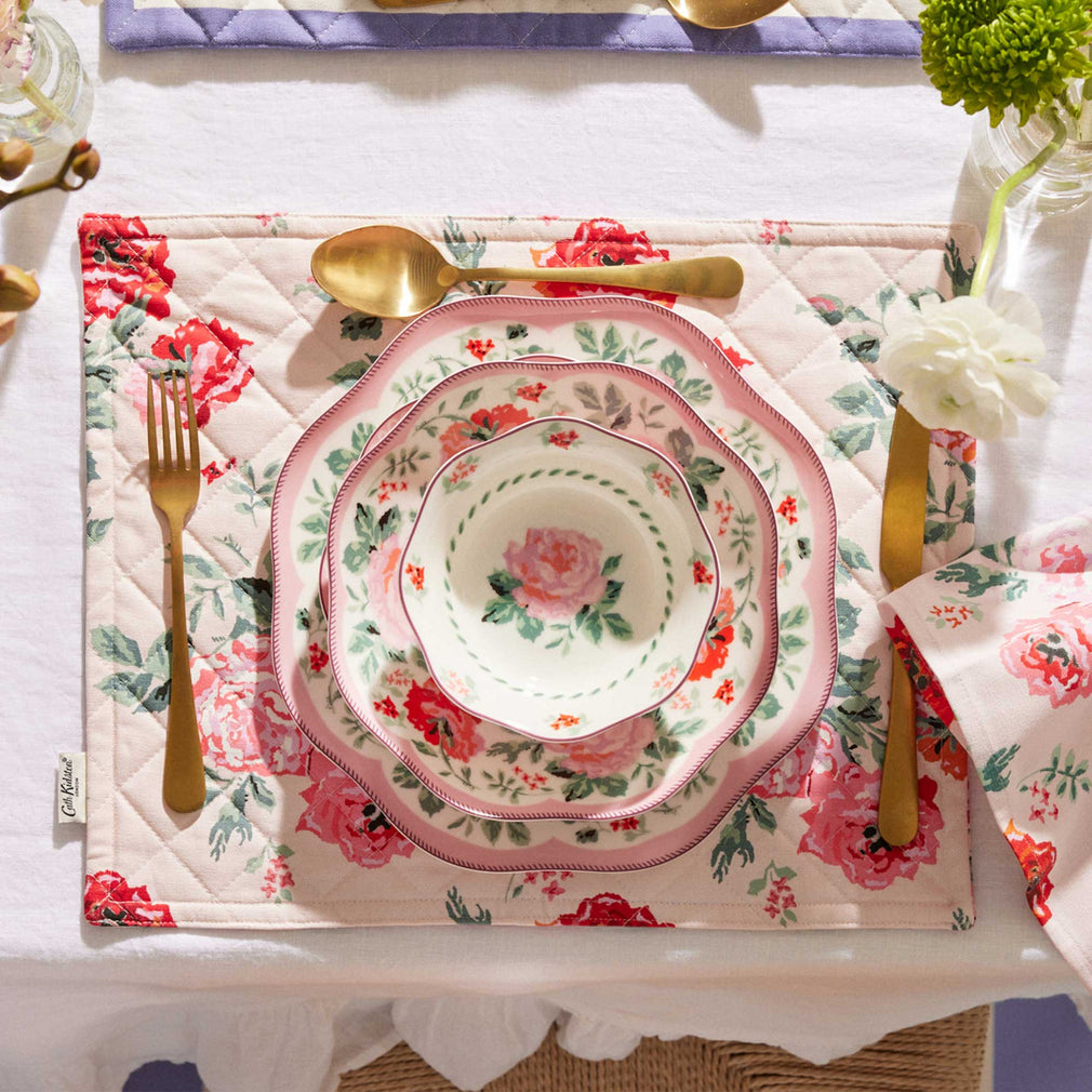Cath Kidston - Archive Rose 12 Piece Dinner Set
