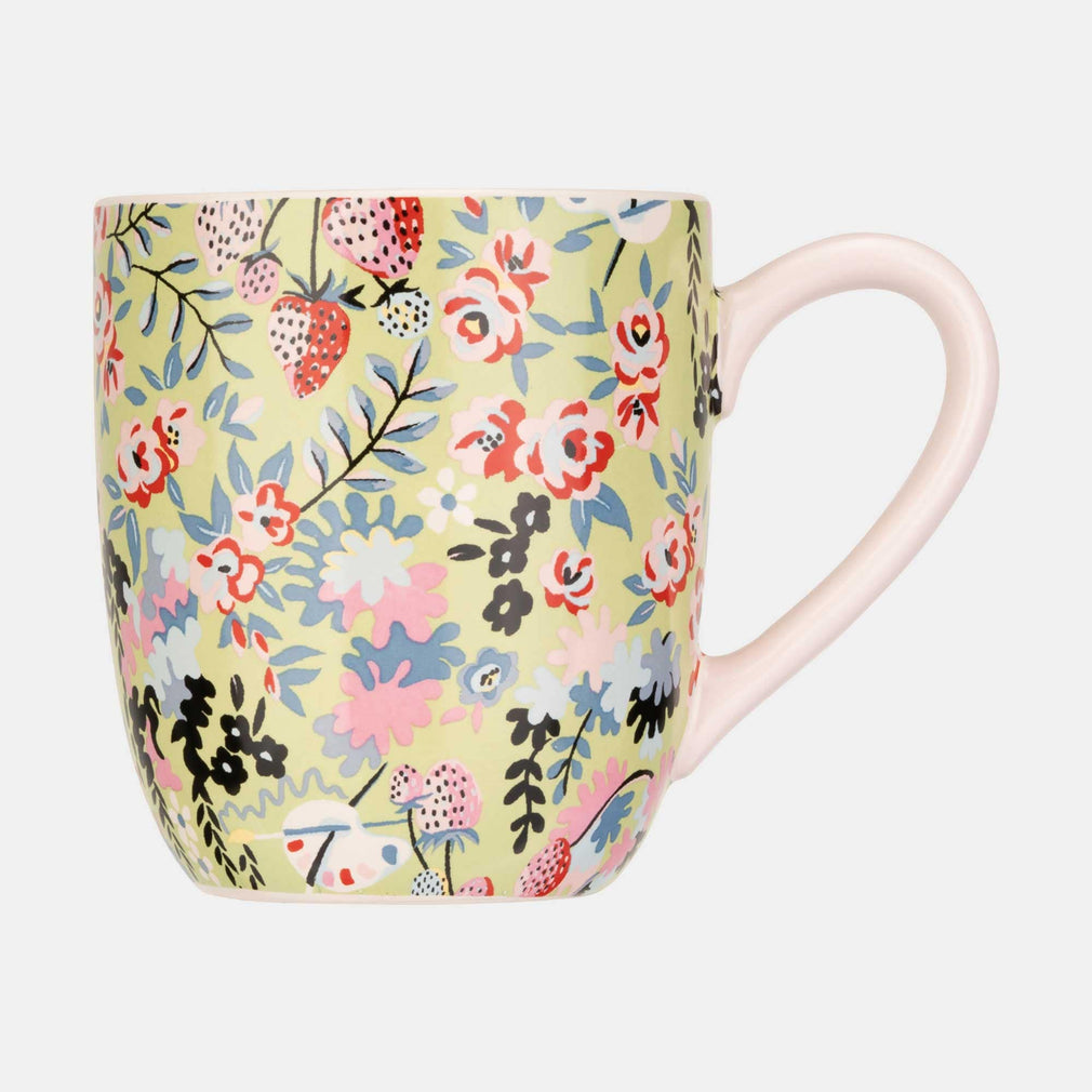 Cath Kidston - Green Ditsy Floral Breakfast Mug