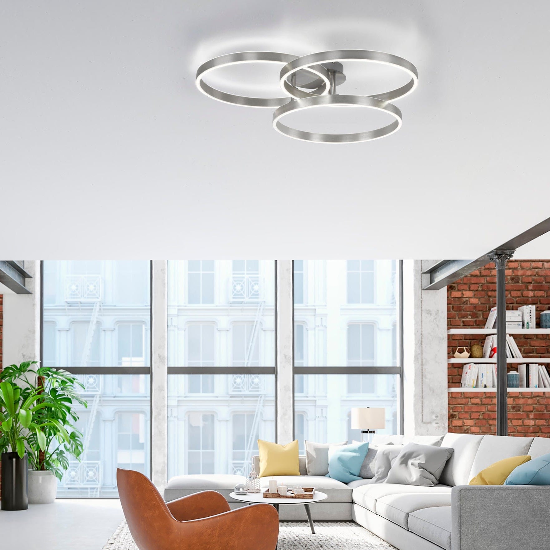 Hisconda Silver - Ceiling Light, Circular