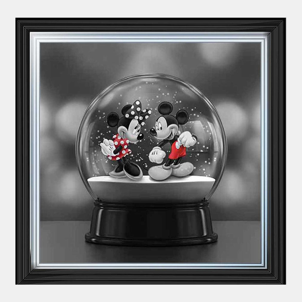 Mickey & Minnie Snow Globe - Liquid Art