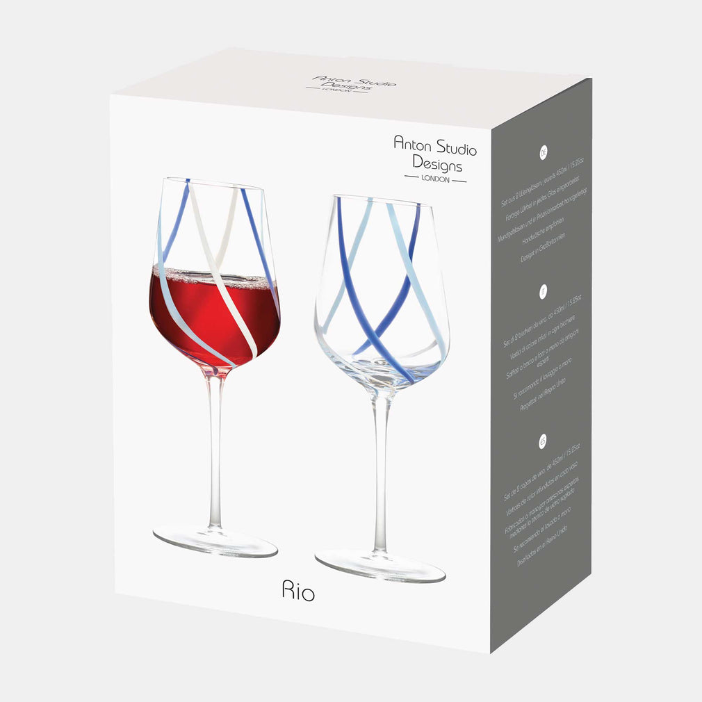Rio Azure - Set of 2 Wine Glasses