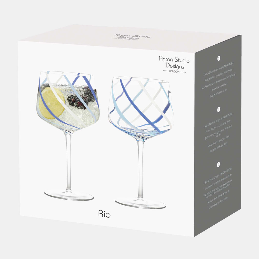 Rio Azure - Set of 2 Gin Glasses