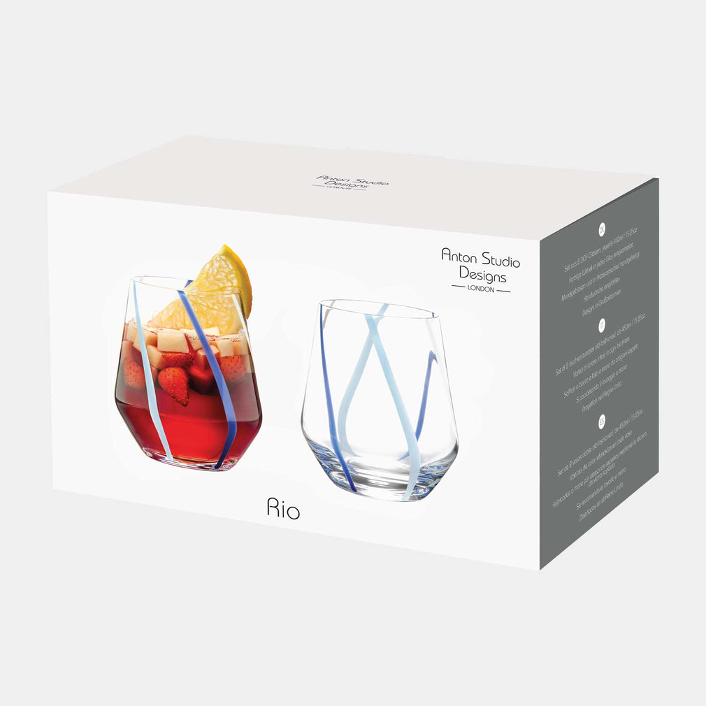 Rio Azure - Set of 2 Tumbler Glasses
