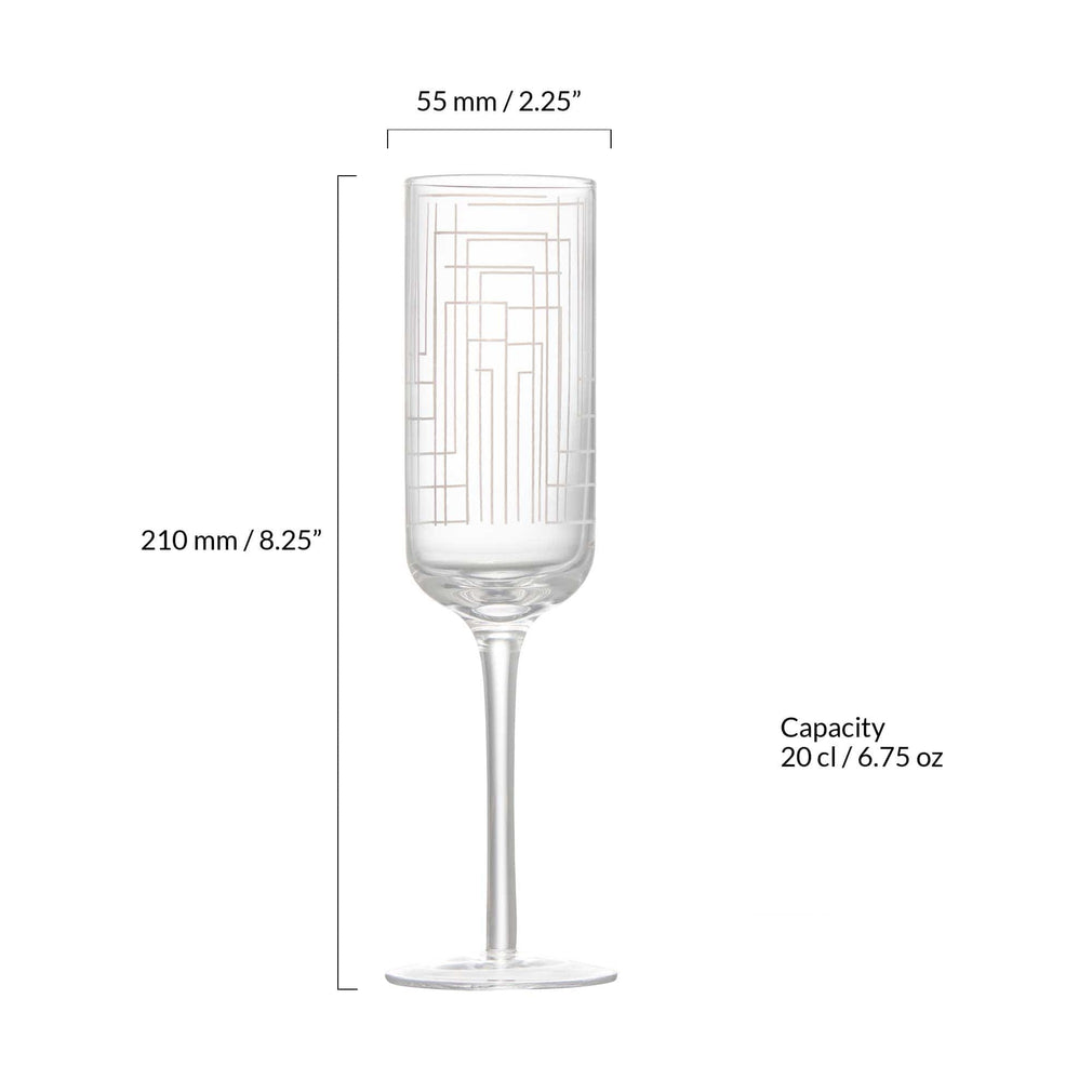 Maze - Set of 2 Champagne Flutes