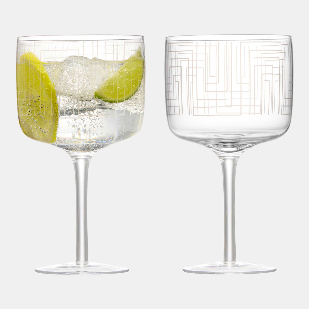 Maze - Set of 2 Gin Glasses